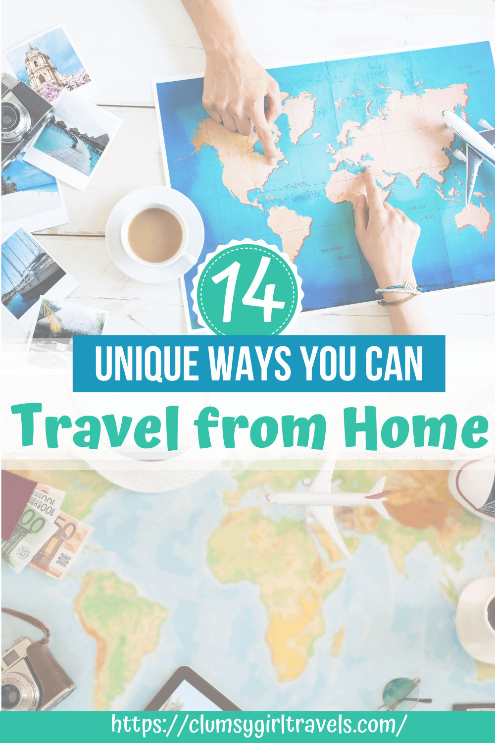 Are you stuck at home, but itching to go on vacation? Here are 14 unique ways you can travel from home. #travelfromhome #virtualtravel