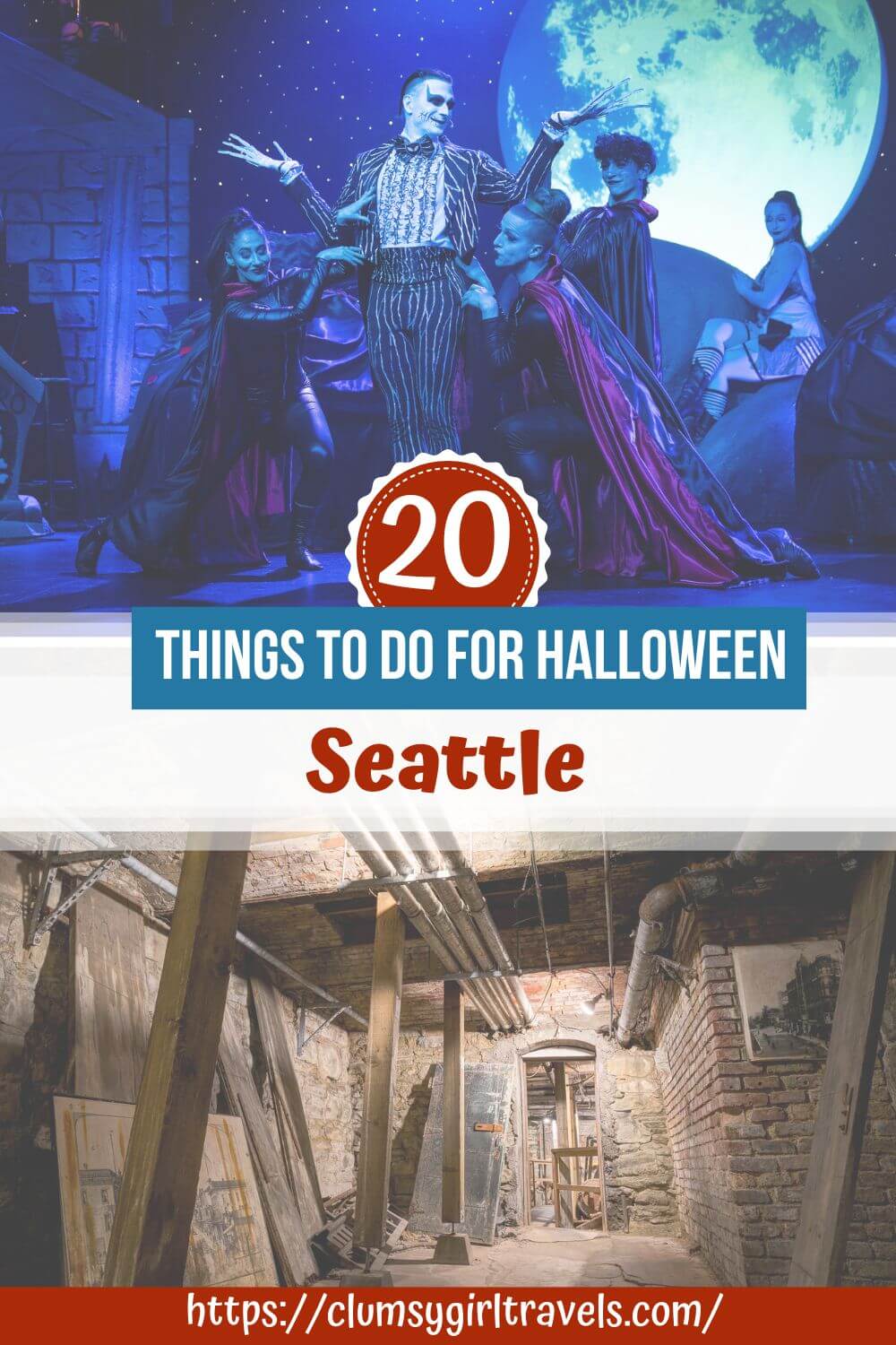 20 things to do for Halloween in Seattle, featuring a Jack Skellington burlesque performance and an underground passageway in the Underground