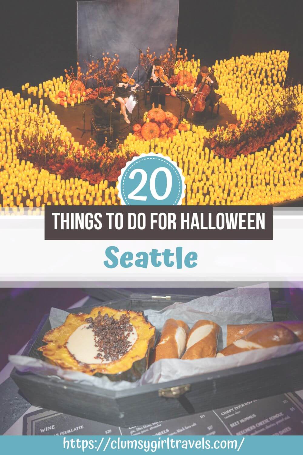 0 things to do for Halloween in Seattle, featuring a candlelit string quartet concert and a cheese fondue served in a coffin box