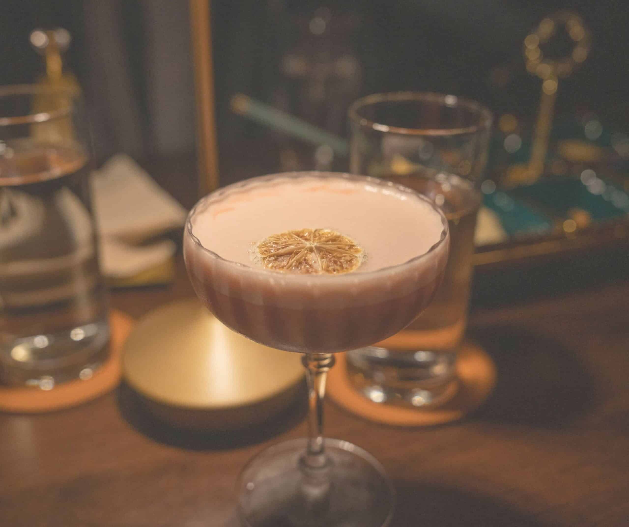 A movie-inspired cocktail at Bar Catalyst, a cinema-themed bar in Seoul