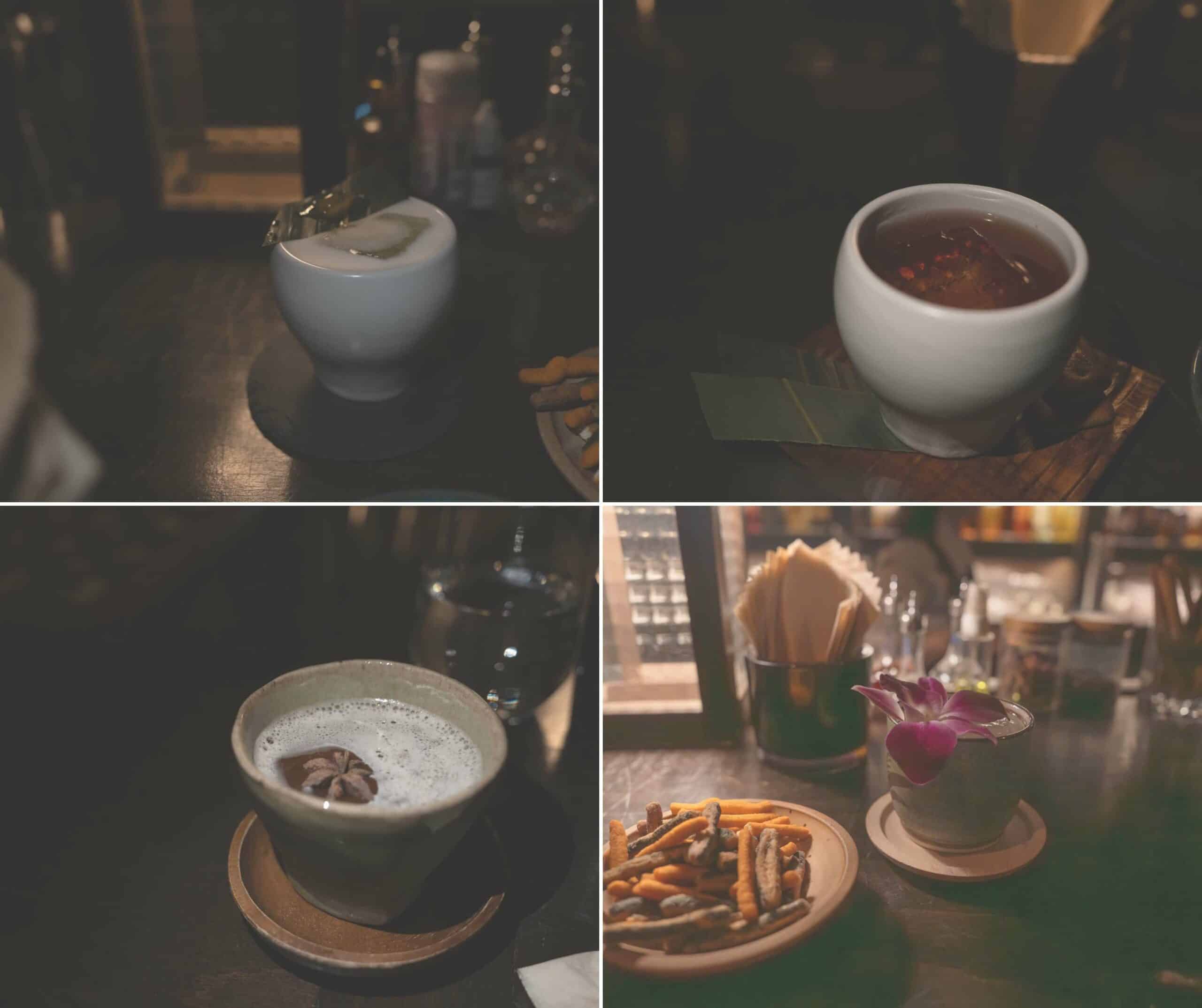 Traditional Korean spirit cocktails at Ghiwon 22 in Myeongdong, Seoul